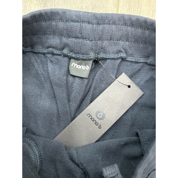 NWT Mono B Womens 2 Piece Set Short Sleeve T-Shirt & Sweat Shorts Blue Size S - Picture 6 of 11